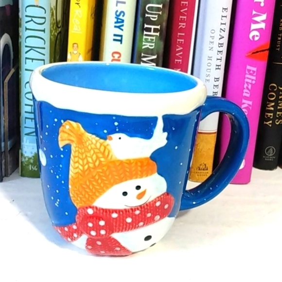 ST. NICHOLAS SQUARE SNOWMAN TURTLEDOVE HOLIDAY COFFEE MUG SIZE 20oz. - Picture 1 of 6